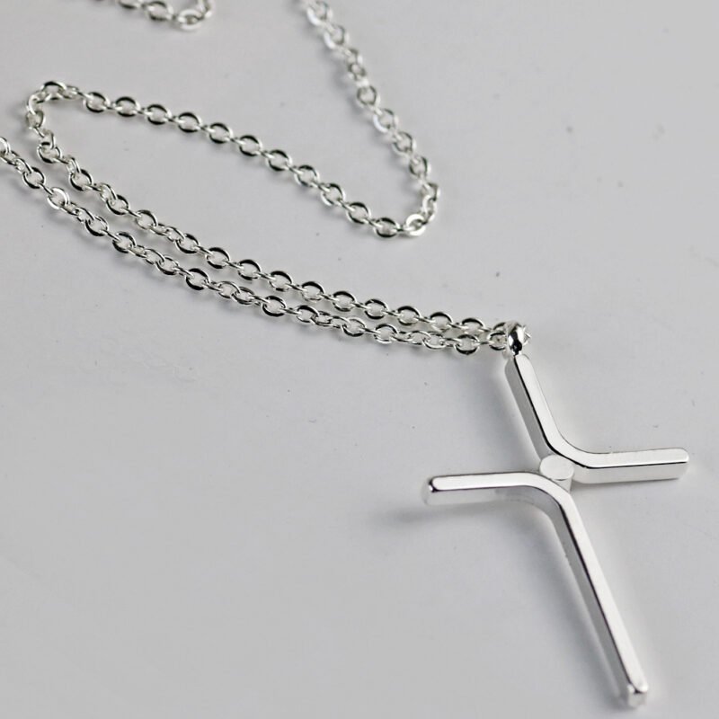 Cross Pendant New Simple Necklace Titanium Steel Plating - Image 3