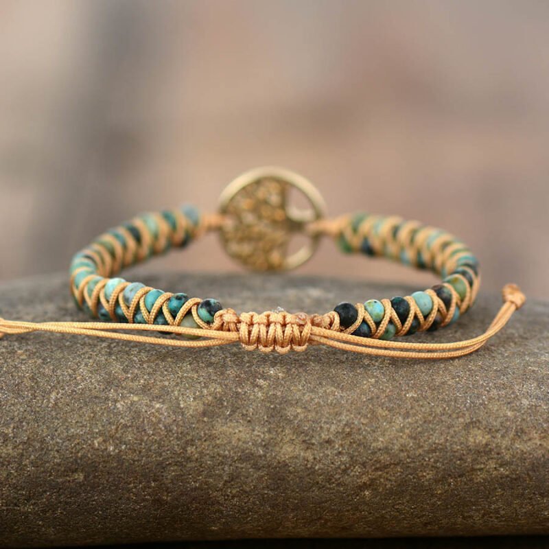 Tree Charm Bracelets African Japser String Braided Bracelets Yoga Handmade Friendship Lover Bracelet Tree of Life Charm Bracelet - Image 8