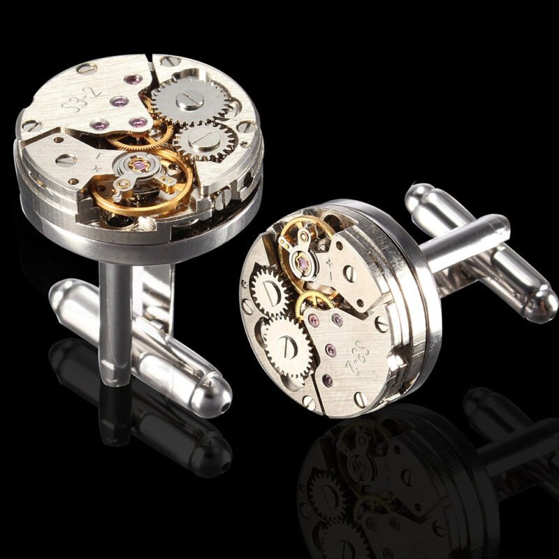 Mechanical Watch Brand New Movement Men's Cufflinks - Image 4
