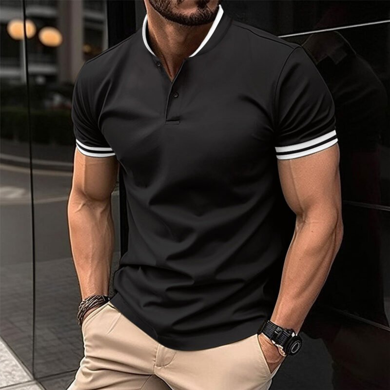 Men's Sports Button Pocket Short Sleeved - Image 3