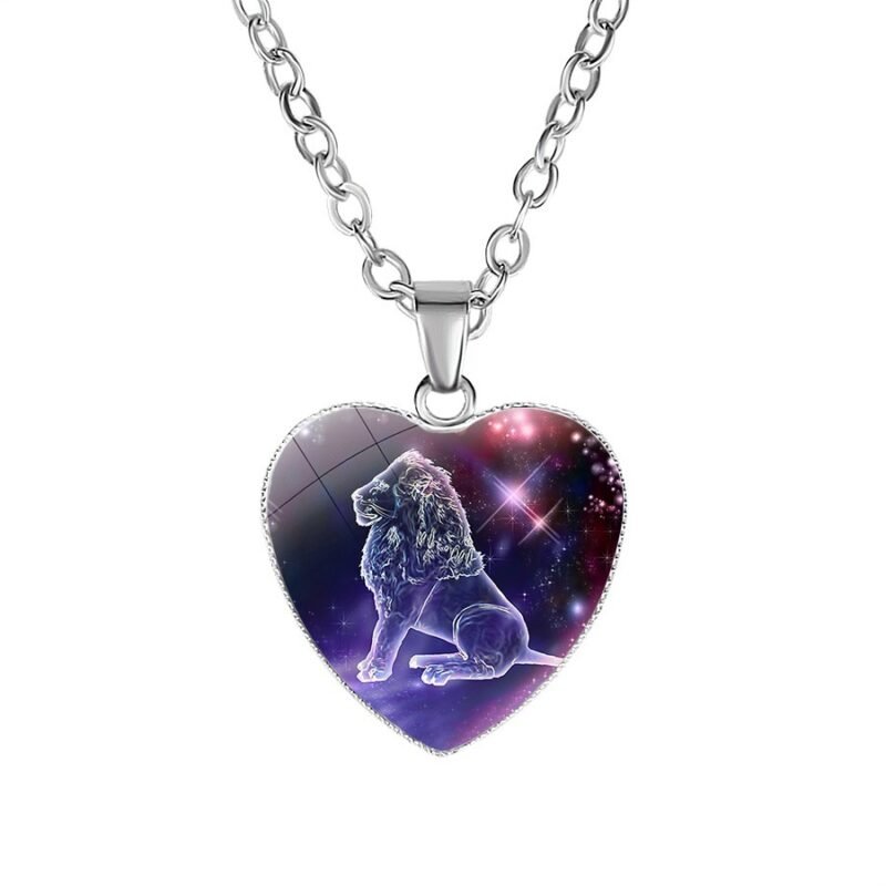 Women's Zodiac Heart Pendant Necklace - Image 7