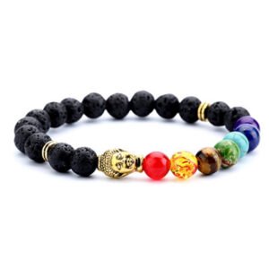 Colorful agate beads bracelet
