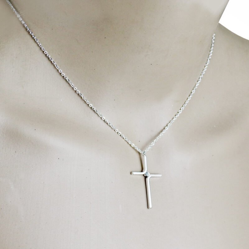 Cross Pendant New Simple Necklace Titanium Steel Plating - Image 5