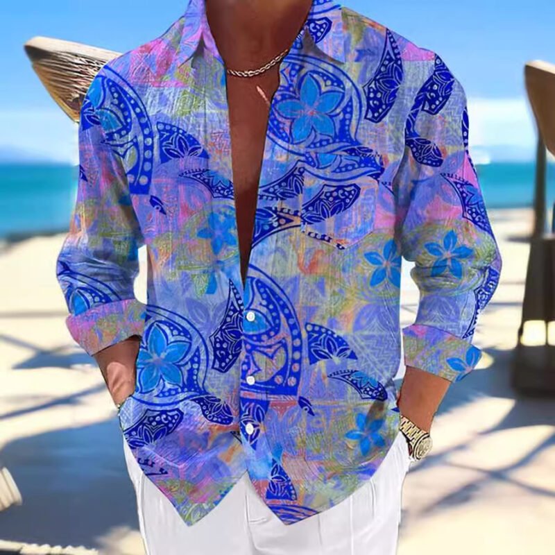 Fashion Casual Printing Shirt Top - Image 5