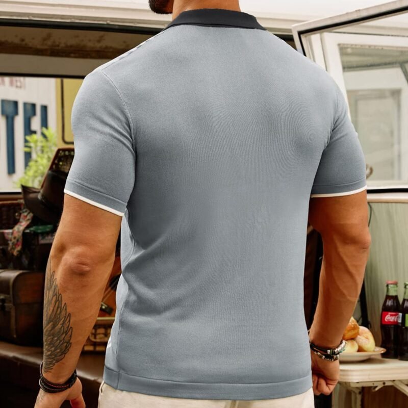 Men's Tencel Woolen Business Polo Shirt - Image 7