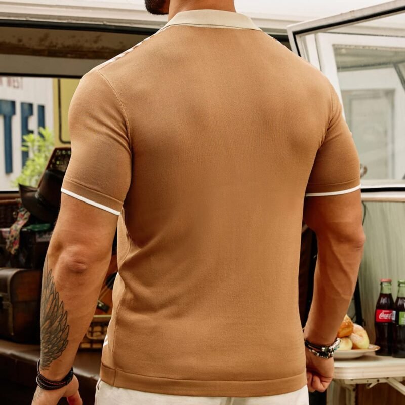 Men's Tencel Woolen Business Polo Shirt - Image 5