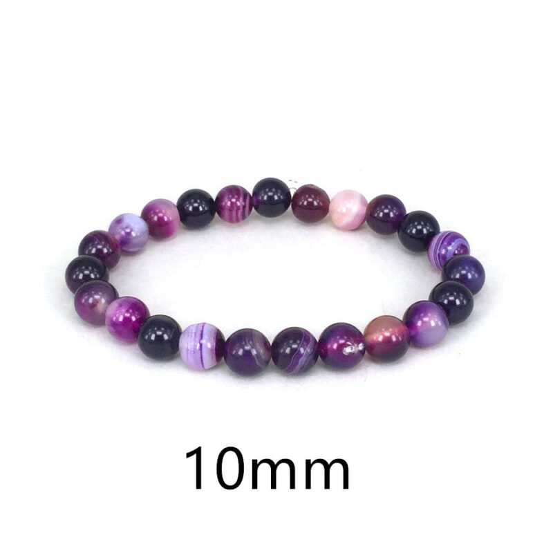 Bracelet En Pierre Naturelle Violet Pour Femme - Image 5