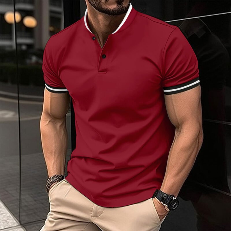Men's Sports Button Pocket Short Sleeved - Image 6