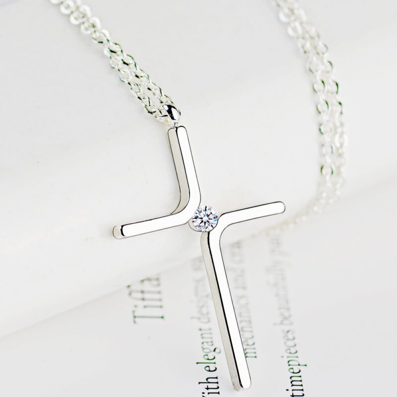 Cross Pendant New Simple Necklace Titanium Steel Plating - Image 6