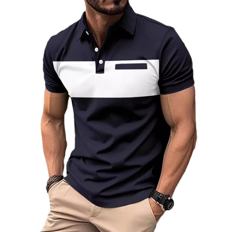 Men's Short Sleeve Polo Shirt Casual Polo Shirt Men's Polo Shirt - Image 2