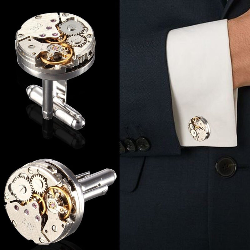 Mechanical Watch Brand New Movement Men's Cufflinks - Image 6