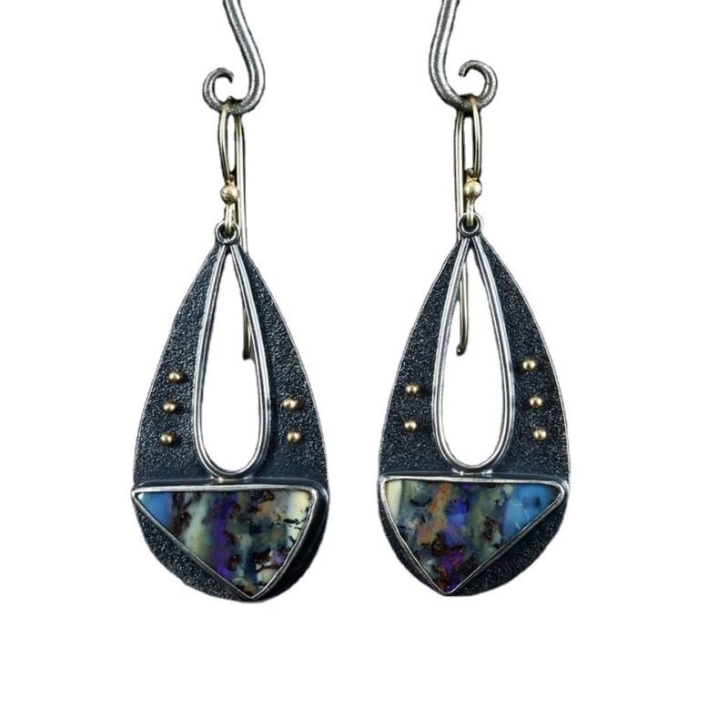Vintage Elegant Resin Dangle Earrings For Women Fashion Bohemian Long Hollow Water Drop Triangle Drop Earring Jewelry Z5D396 - Image 4
