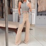 Summer Fashion Casual Vest Belt Blouse And Pants