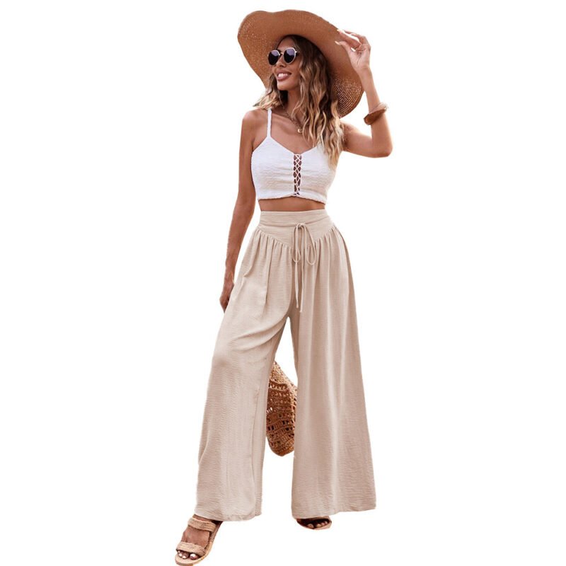 Simple Elegant Style Wide-leg Casual Pants Women - Image 2
