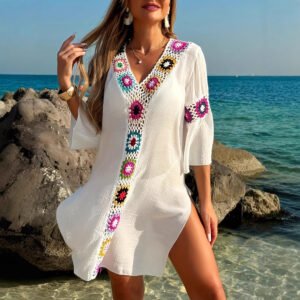 Split Long Dress Robe Beach Overskirt
