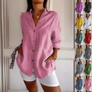 Long Sleeve Pleated Shirt