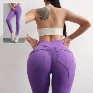 High Waist Hip Lift Yoga Pants With Pockets