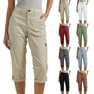 High Waist Multiple Pockets